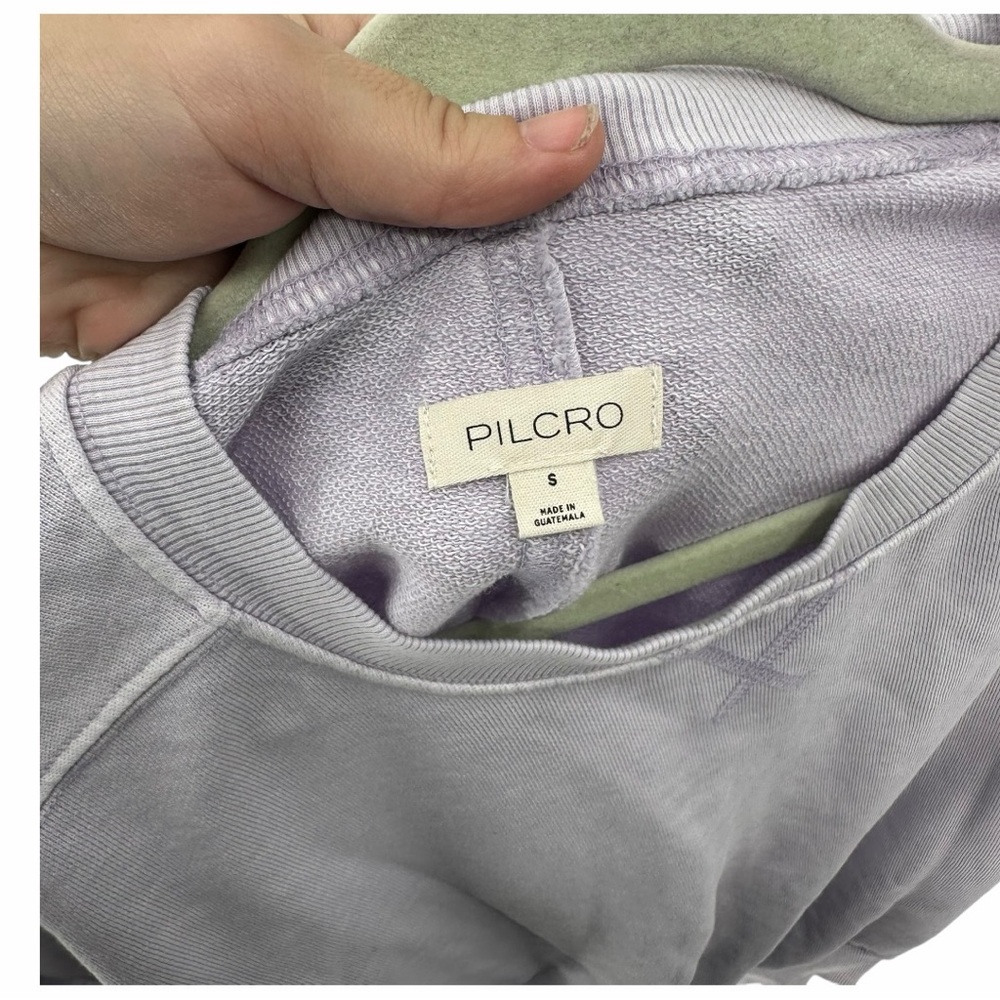 Anthropologie Pilcro Niki Bubble Sweatshirt in Lilac Purple Size Small Cotton - Picture 3 of 5